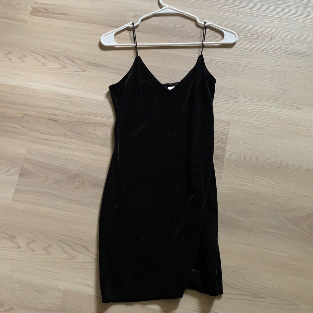 Sparkly black mini dress